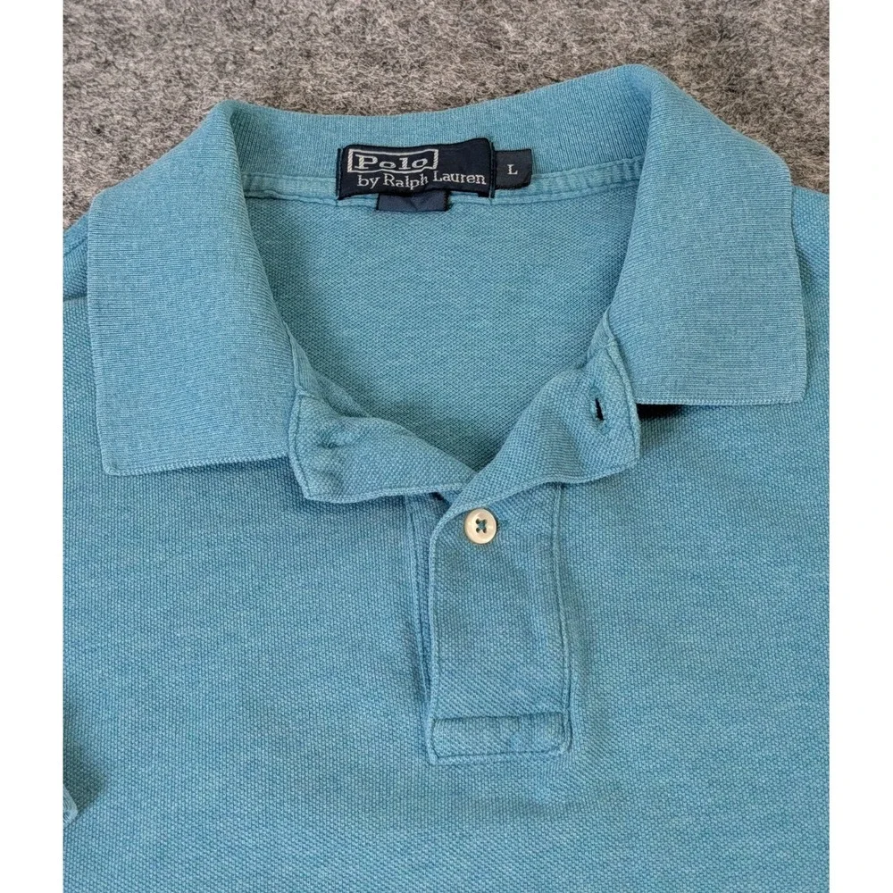 Polo by Ralph Lauren Shirt Mens Size L Teal Golf/ Tennis Casual Short Sleeve
